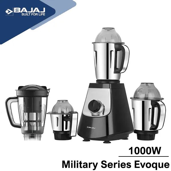 BAJAJ MILITARY 1000W-4 JAR MIXER GRINDER-EVOQUE-1000